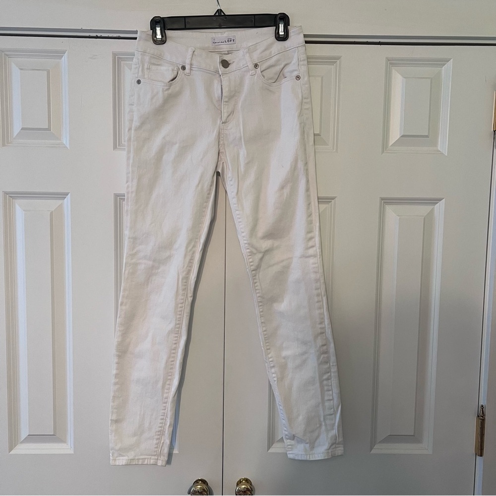 ❤️ LOFT White Curvy Skinny Jeans